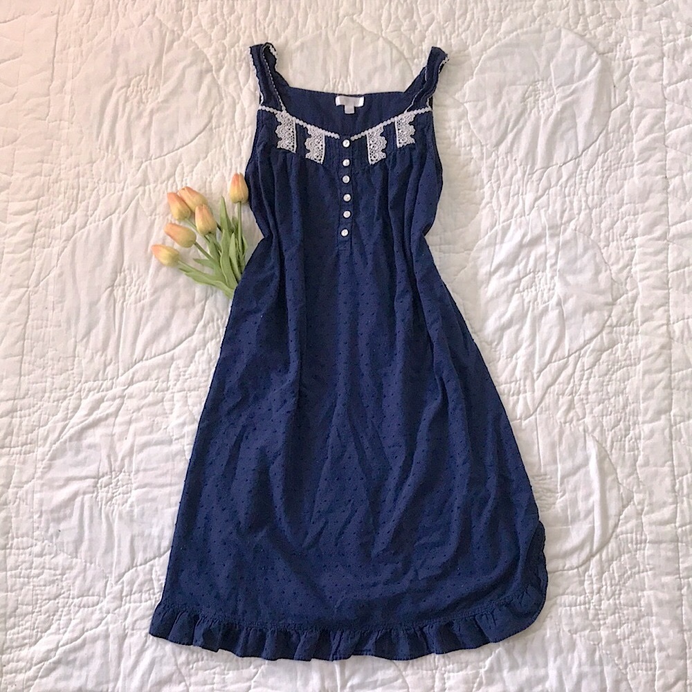 🌷SOLD🌷 Vintage Navy Sleep Gown 💙 - Picture 1 of 4